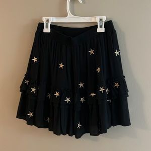 black and gold star skirt